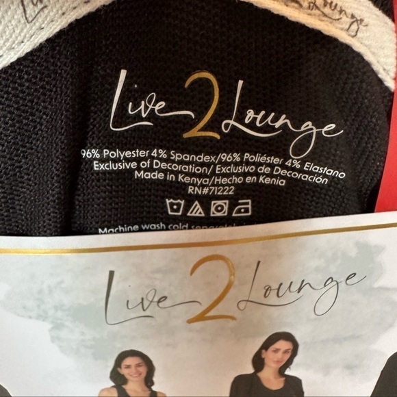 NEW-LIVE 2 Lounge 4 Pc Essential Lounge Set-WrapCardigan,T-Shirt,TankTop,Joggers - Picture 11 of 12